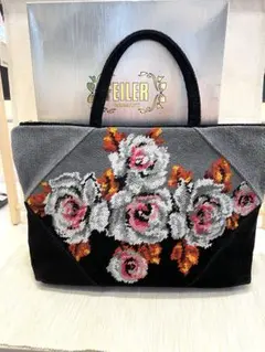 FEILER ハンドバッグ グレー 花柄のサムネイル