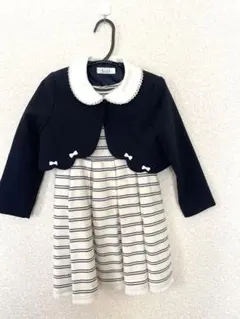 120cm 入学式　ネイビー ジャケット付きドレス