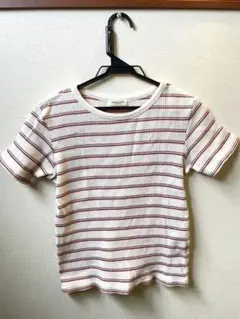 【美品】FREAK’S STORE ワッフルTシャツ　ボーダーのサムネイル