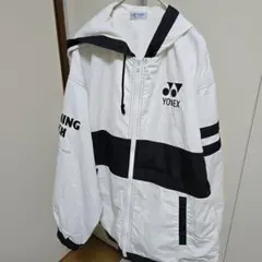 YONEX フード付きジャケット ホワイト/ブラック