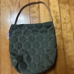 値下　BAG'n'NOUN ドットパターントートバッグ オリーブグリーン