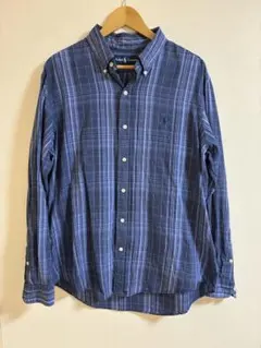 Ralph Lauren CUSTOM FIT 長袖シャツ 青系チェック