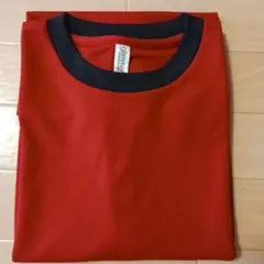 トムス 半袖Tシャツ 300-ACT-536 赤/衿黒