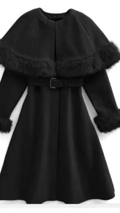 マルチWayケープベルトファーフレアコート