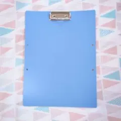 左右穴あき クリップボード ブルー