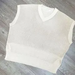 AMERICAN HOLIC 　Vネック　 メッシュ　ベスト　ベージュ　M　美品