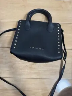 MERCURYDUO スタッズ ショルダーバッグ ブラック