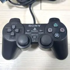 【美品・動作確認済】PS2デュアルショック2コントローラー純正 ブラック