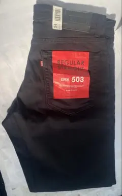 未使用　エドウィン　レギュラーストレート　edwin503 34インチ　ブラック