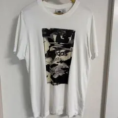 アディダス トレフォイルロゴ カモフラ Tシャツ 白 迷彩