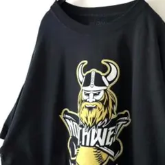 ギルダン バイキング ソフトボール Tシャツ XL ブラック 黒 古着