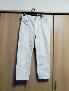 ホワイト コットン ストレートパンツ