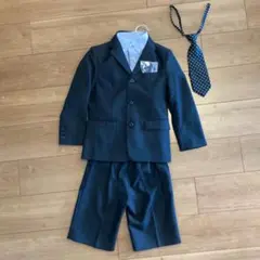 男の子 フォーマルスーツ 5点セット ネクタイ 半ズボン 入学式卒園式 冠婚葬祭