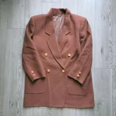 vintage ダブルチェスターコート メリノウール 金ボタン
