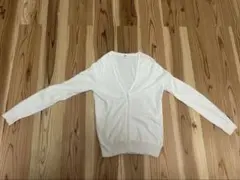 UNIQLO ユニクロ 長袖 カーディガン ホワイト S Vラインのサムネイル