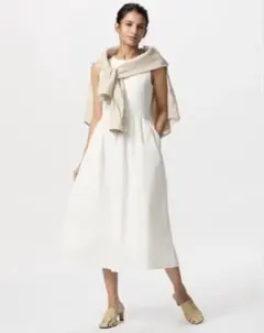 【新品タグ付き】ユニクロ　コンビネーションワンピース　ノースリーブ　丈短め