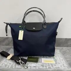 ✨期間限定割引実施中】未使用 LONGCHAMP ハンドバッグ ネイビー -M 
