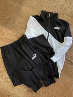 PUMA ジャージセット 黒白 150