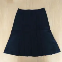 組曲　S1　ウールひざ丈スカート　黒