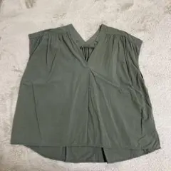 favori 半袖ブラウス　カーキ　フリーサイズ