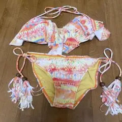 タイダイ柄 フリル付きセパレート水着 ungridのサムネイル