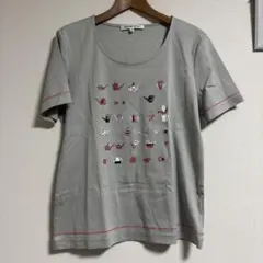 HANAE MORI 半袖Tシャツ グレー ジョウロ柄 Mのサムネイル