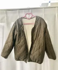 リバーシブル　ダウン　コート　ボアジャケット