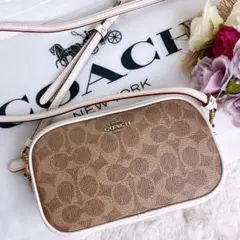 美品☆COACHコーチ ショルダーカメラバッグ ゴールド金具 レザー