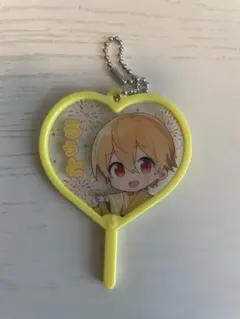 すとぷり　るぅと　るぅとくん　ハート型うちわ　ストラップ