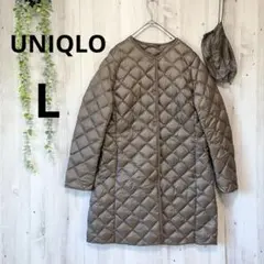 UNIQLO ウルトラライトダウンコンパクトコート インナー ブラウン　L