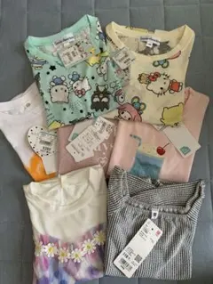 新品未使用 タグ付き 女の子 半袖Tシャツ 110 まとめ売りのサムネイル