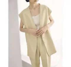 TODAYFUL CollarlessTwill Vestカラーレスツイルベストのサムネイル