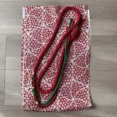 振袖用 帯締めと絞りの帯揚げ 2点セット 赤系