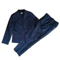 美品◆ナノユニバース セットアップスーツ ネイビー 38 ストレッチ 洗濯可