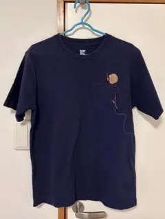 (値下げ)グラニフ ハリネズミ Tシャツ 半袖　ネイビー　Sサイズ