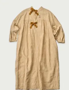 【希少】45r pate a chou パトアシュ　インドリネンスモックドレス