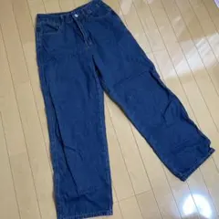 【Dazy】ダークブルー ワイドレッグデニムパンツ【美品】