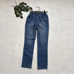 101 新品✾ブリーズ✾デニムパンツ【150】ストレッチ/薄手/総ゴム/キッズのサムネイル