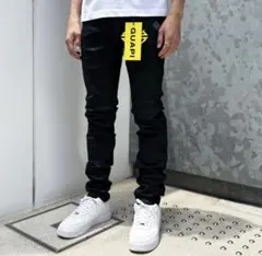 GUAPI スリムフィットブラックデニム