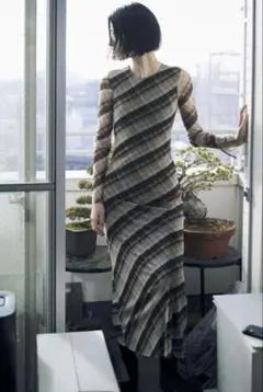 【限定値下げ】ZARA チェック柄チュールワンピース