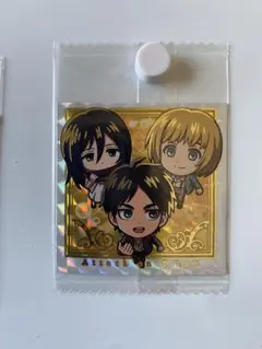 進撃の巨人　ウエハース　にふぉるめーしょん　SEC エレン　ミカサ　アルミン