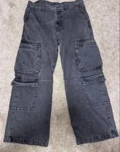 H&M カーゴパンツ ブラック