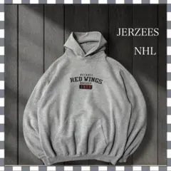 2442/NHLデトロイトレッドウィングスチームプリントパーカープルオーバーXL