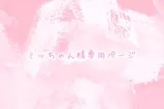 ミッちゃん様専用ページ