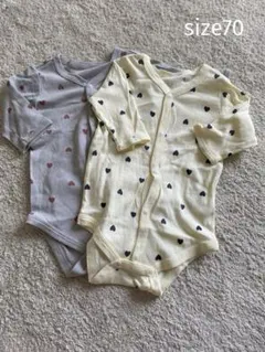 【ELFINDOLL】コットンロンパース　2枚セット　size70