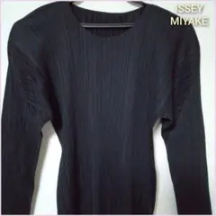 極美品✨ISSEY MIYAKE プリーツ　変形　長袖　ブラック　シャツ 極美品✨ISSEY MIYAKE プリーツ 変形 長袖 ブラック シャツ - メルカリ