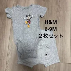 H&M 6~9month ロンパース　短パン　ミッキーマウス