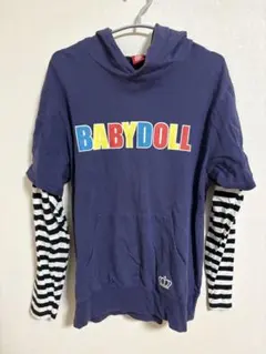 BABYDOLL フード付きネイビーパーカー Lサイズ