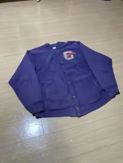 90s champion reverse weave スナップカーデ　ナス紺
