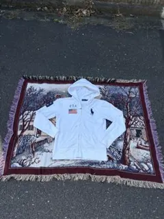 美品ポロバイ ラルフローレン 刺繍ロゴ ビッグポニー スウェット パーカー
